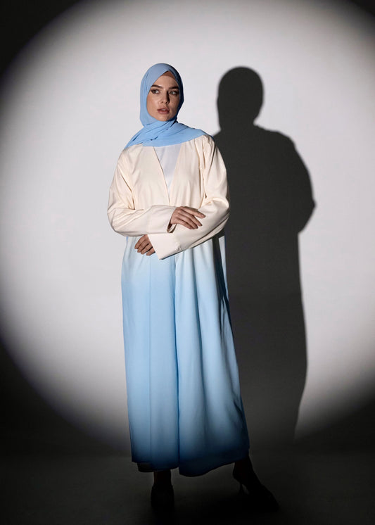 Flow Gradient Abaya - Blue