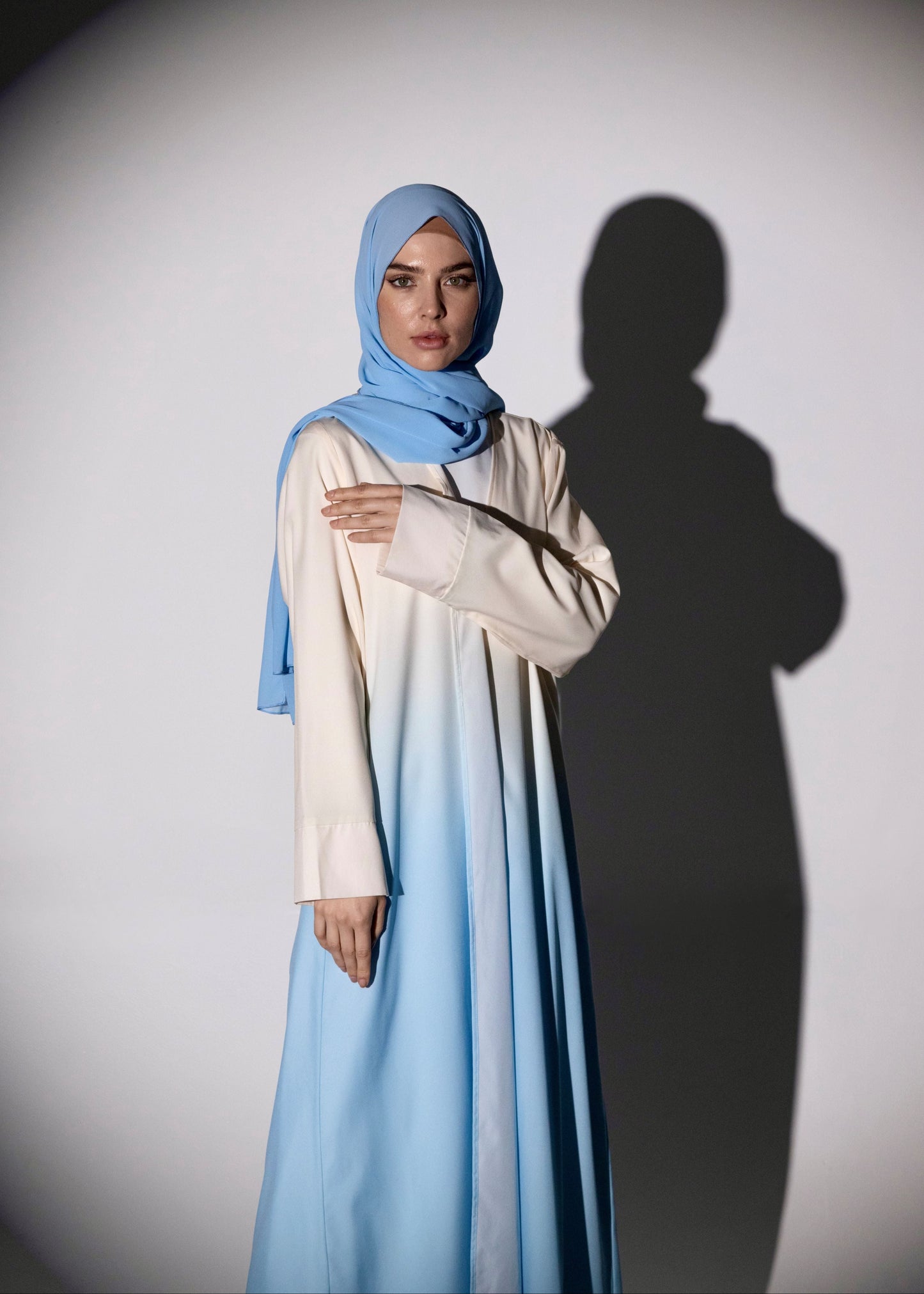 Flow Gradient Abaya - Blue