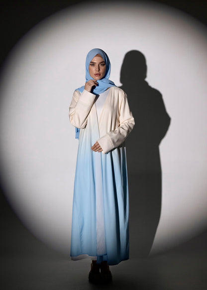 Flow Gradient Abaya - Blue