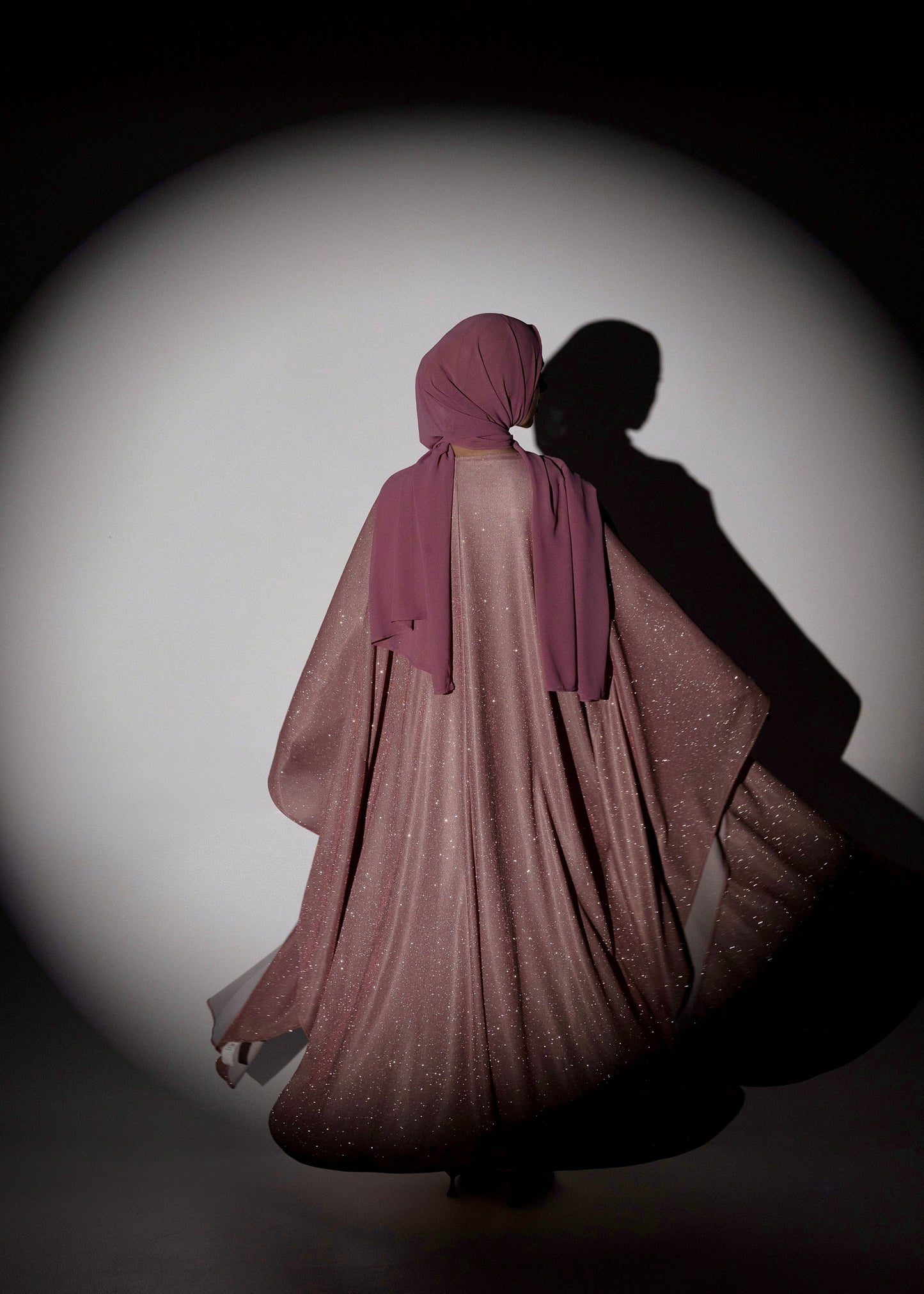 Sparkle Glitter Abaya - Pink