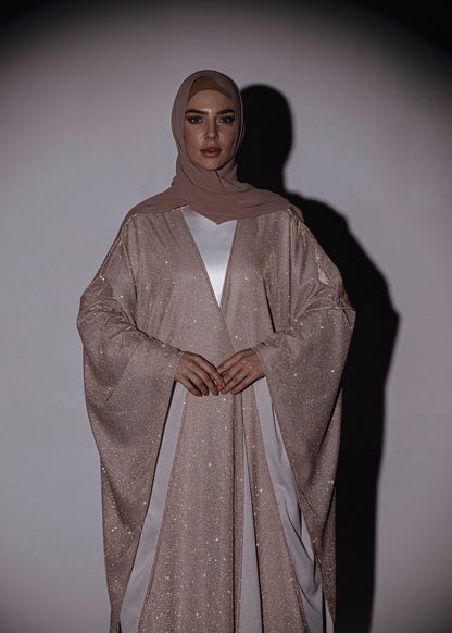 Sparkle Glitter Abaya - Gold