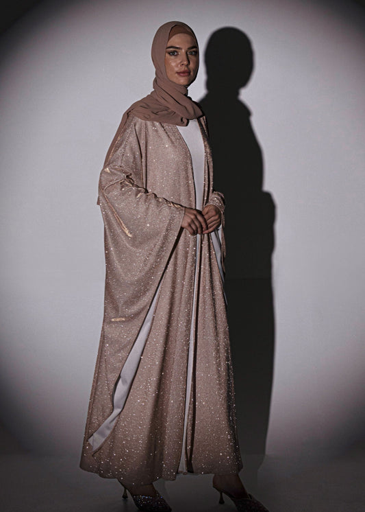Sparkle Glitter Abaya - Gold