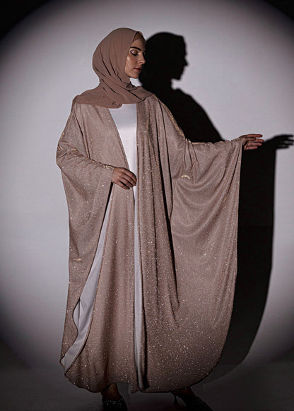 Sparkle Glitter Abaya - Gold