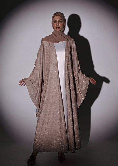 Sparkle Glitter Abaya - Gold