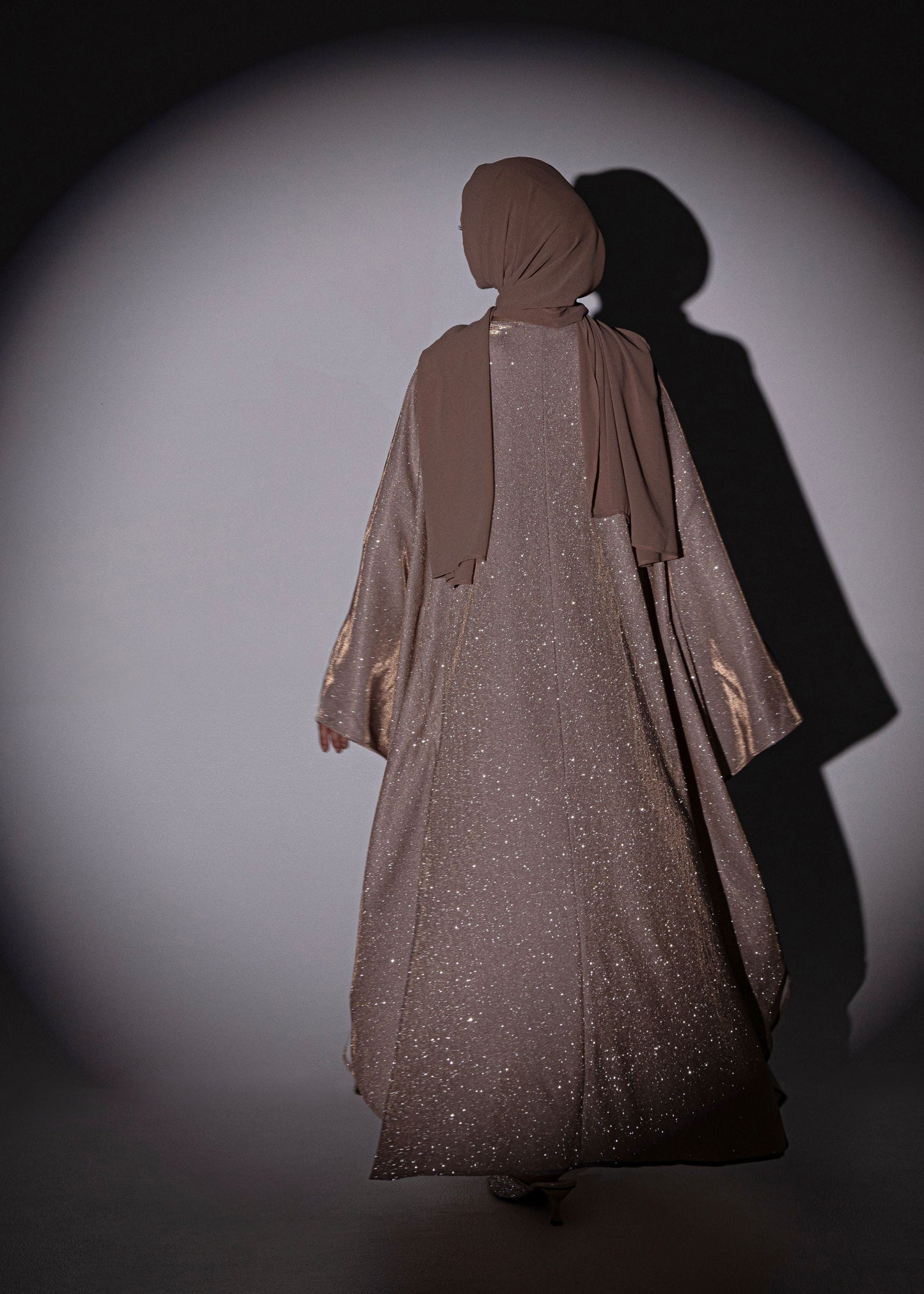 Sparkle Glitter Abaya - Gold